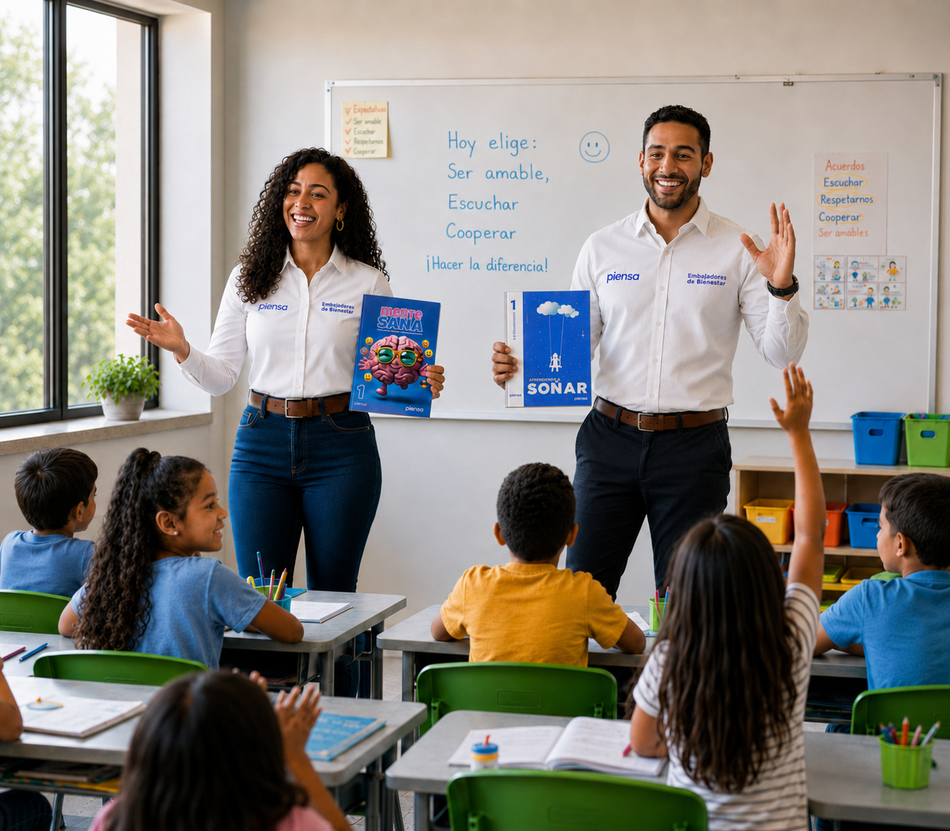 Maestros embajadores de bienestar en un aula dominicana